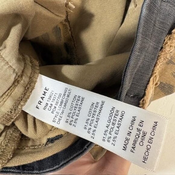 FRAME Jeans Womens 28 Brown Cheetah Print Le Crop Mini Boot Cropped Bootcut - Picture 5 of 9